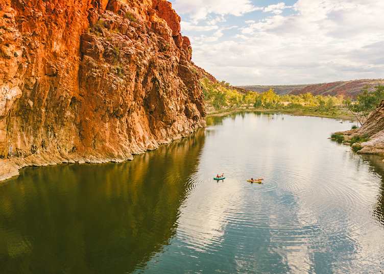 Swimming at Glen Helen Gorge