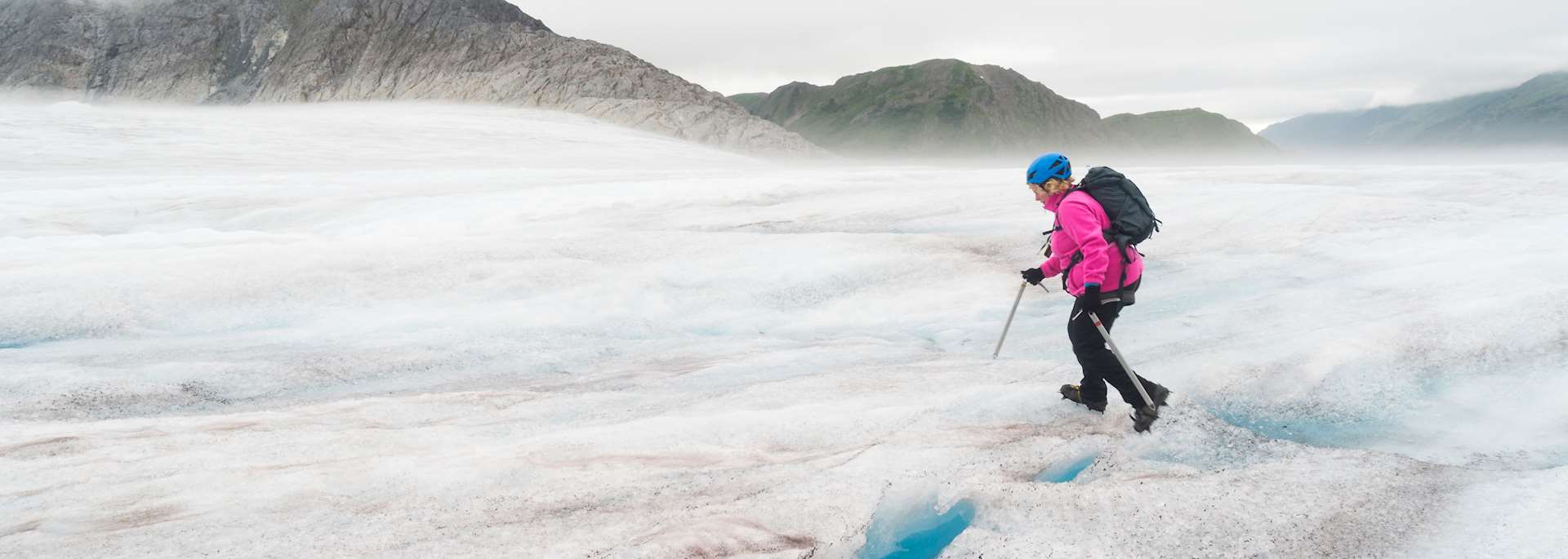 Hiking on Juneau Icefield, Alaska