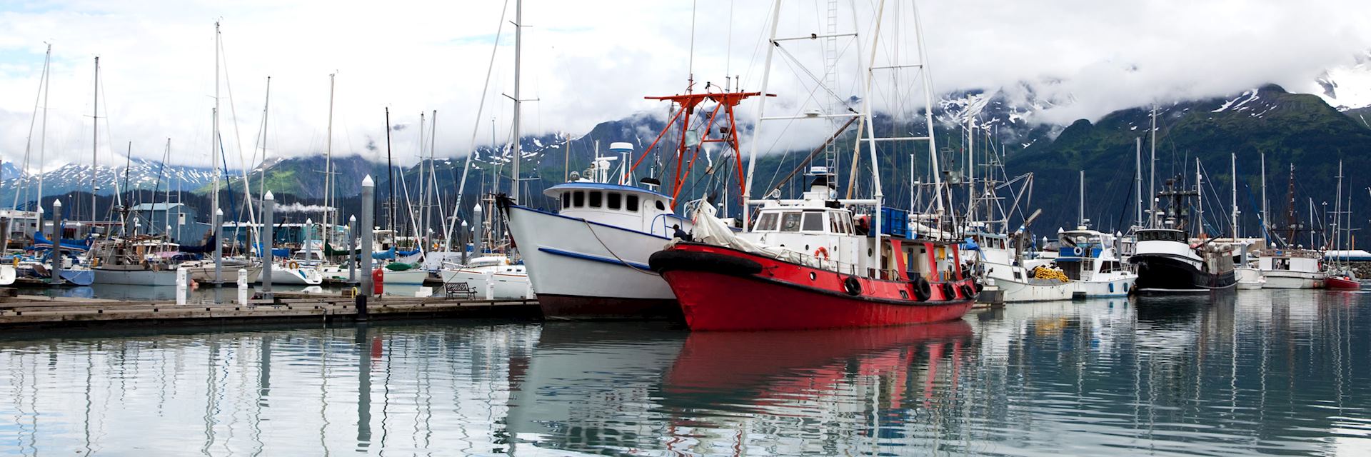 Fishing boats in Seward Harbor, Alaska