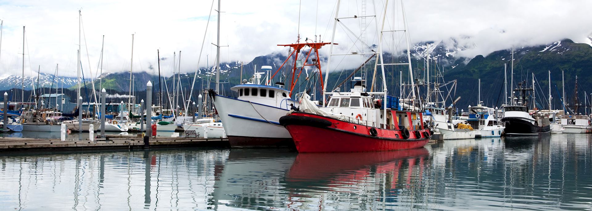 Fishing boats in Seward Harbor, Alaska