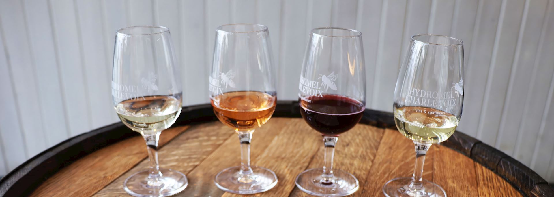 Hydromel winery and distillery tasting, Baie St Paul, Québec