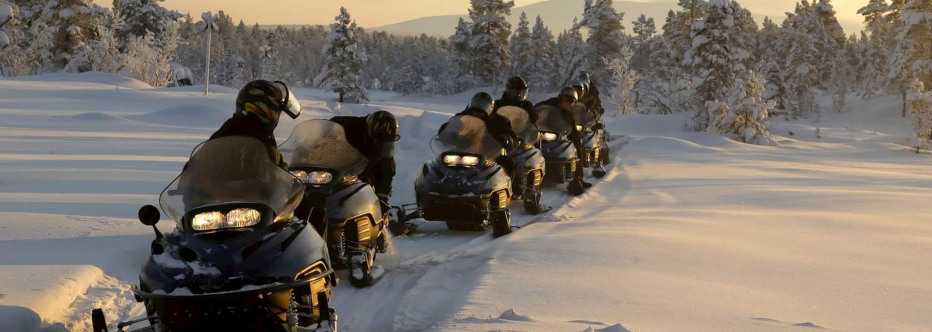 Morning snowmobile tour, Whistler
