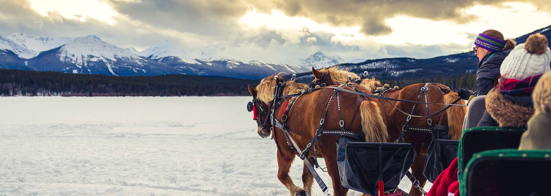 Sleigh ride in Lake Louise