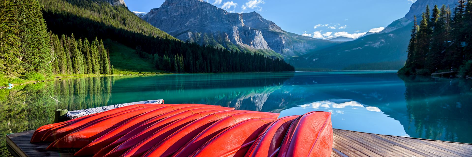 Kayaks at Emerald Lake