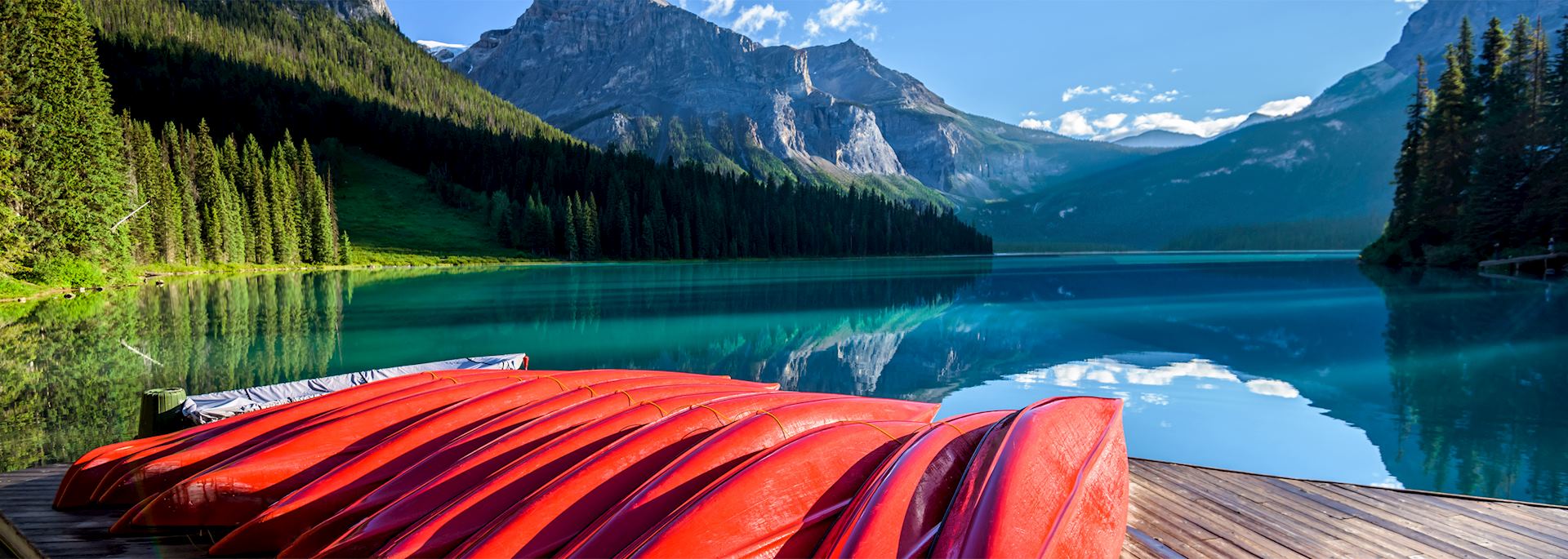 Kayaks at Emerald Lake
