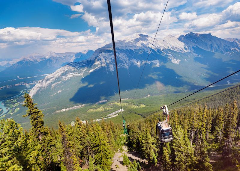 Gondola ride above Banff National Park