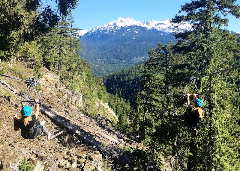Zip-lining, Whistler, British Columbia