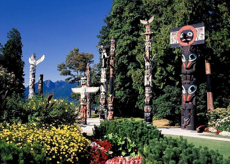 Totem poles in Stanley Park, Vancouver