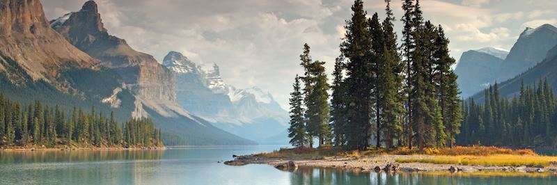 Spirit Island in Maligne Lake, Jasper National Park