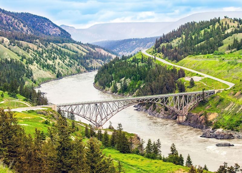 The Fraser River, crossed by the Cariboo Gold Rush Trail, British Columbia