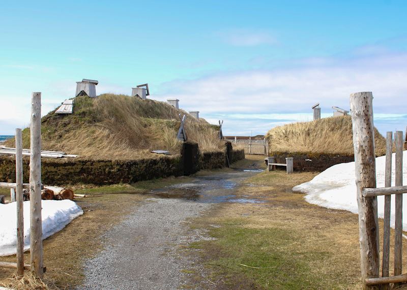 Recreation of a Viking settlement, L'Anse aux Meadows