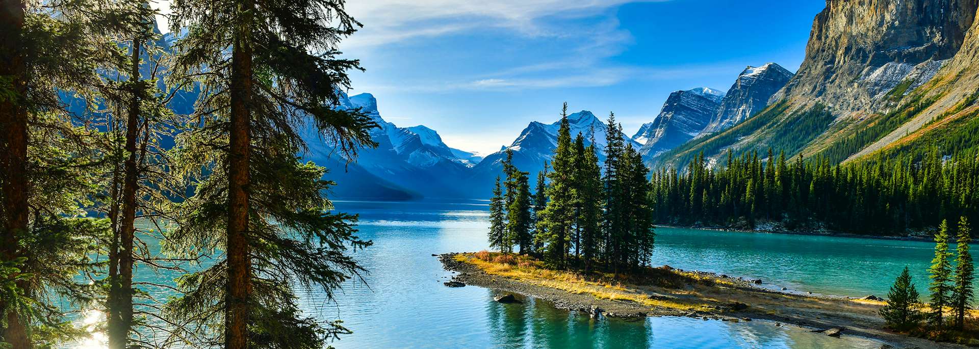 Spirit Island in Maligne Lake, Jasper National Park
