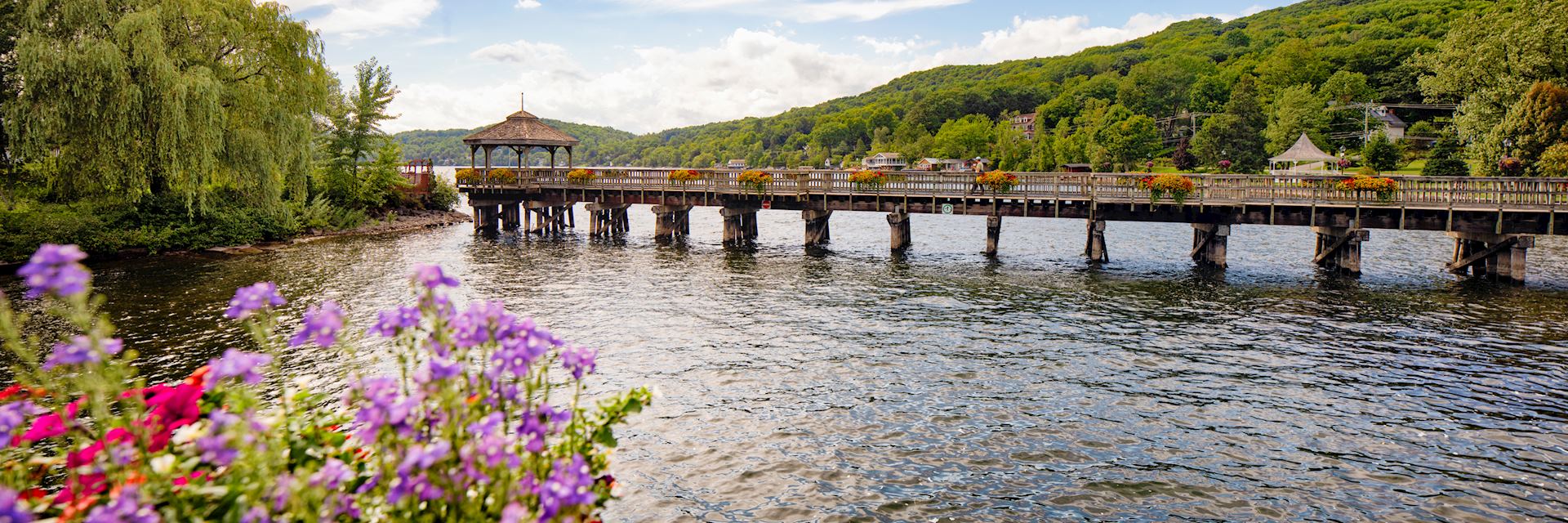 North Hatley's promenade pier, Eastern Townships, Québec