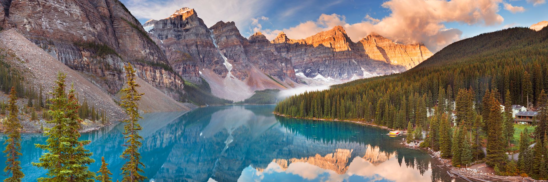 Moraine Lake at sunrise, Banff National Park, Canada