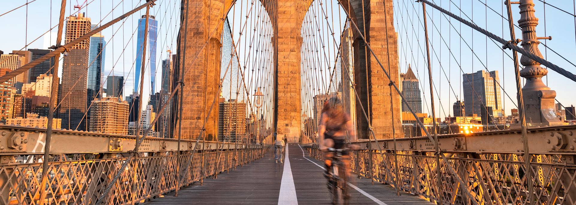 Cycling over the Brooklyn Bridge
