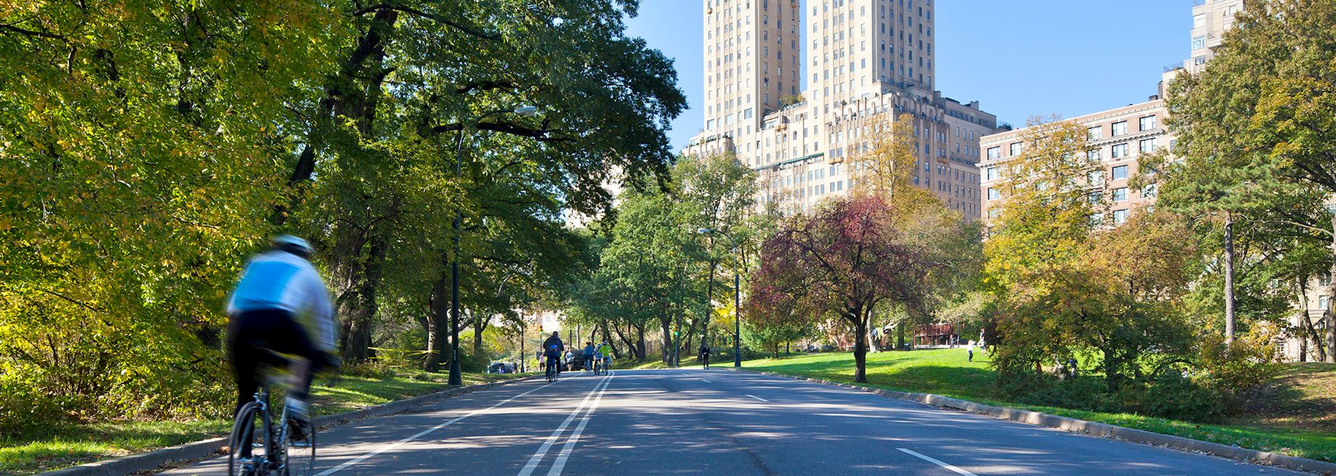 Cycling in Central Park, New York