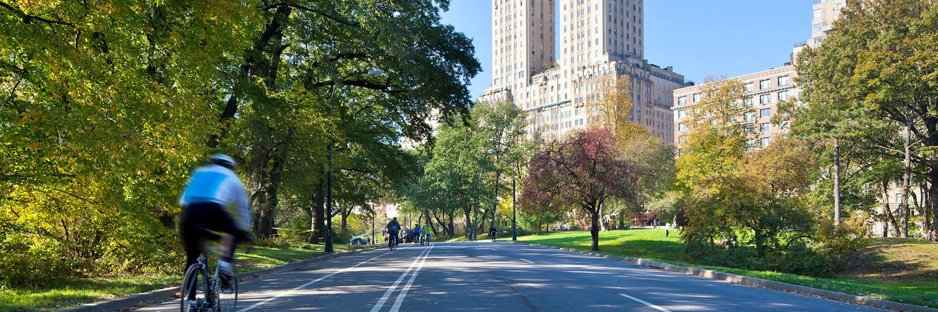 Cycling in Central Park, New York