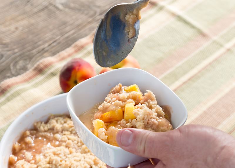 Peach cobbler, Georgia