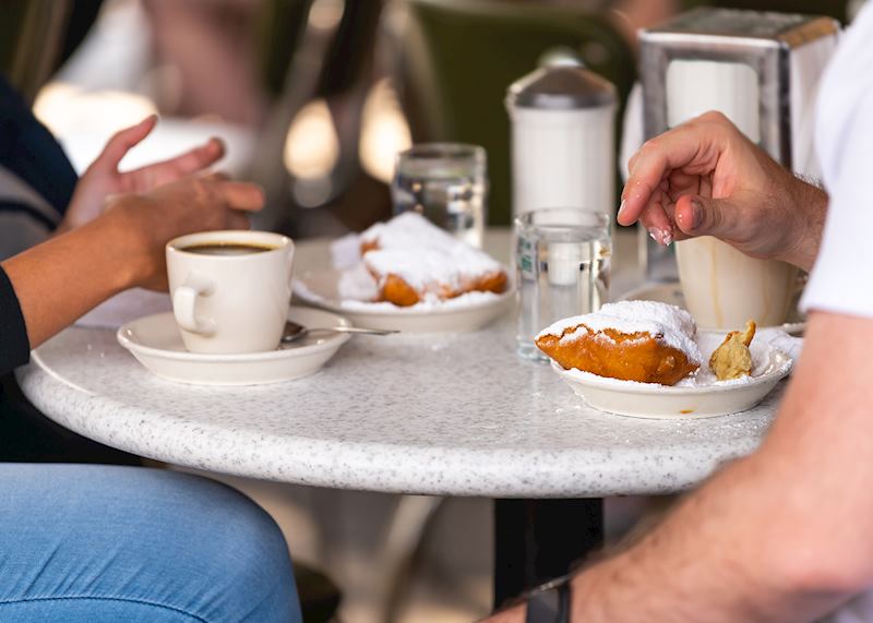 Beignets and a cup of chicory, Louisiana