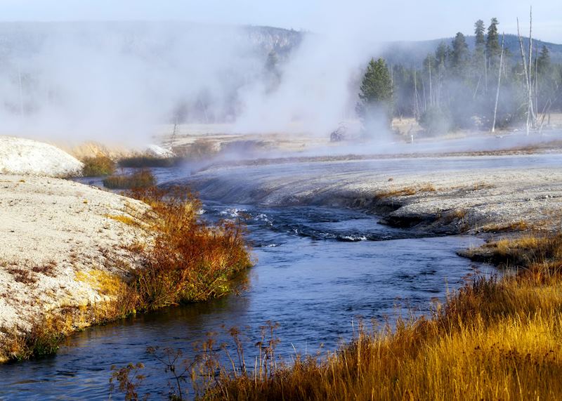 Geysers at Black Sand Basin, Yellowstone National Park
