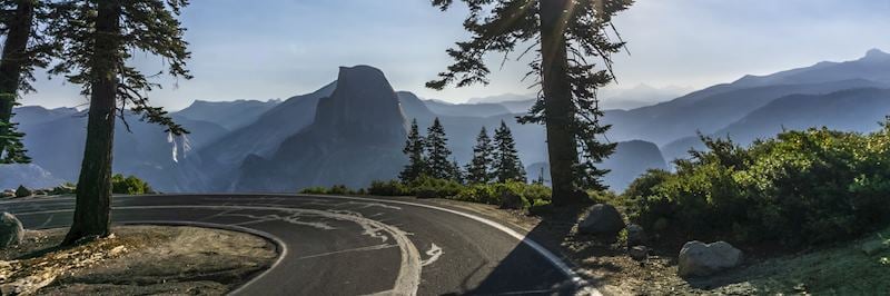 Self-driving alone can give you wonderful views of Yosemite