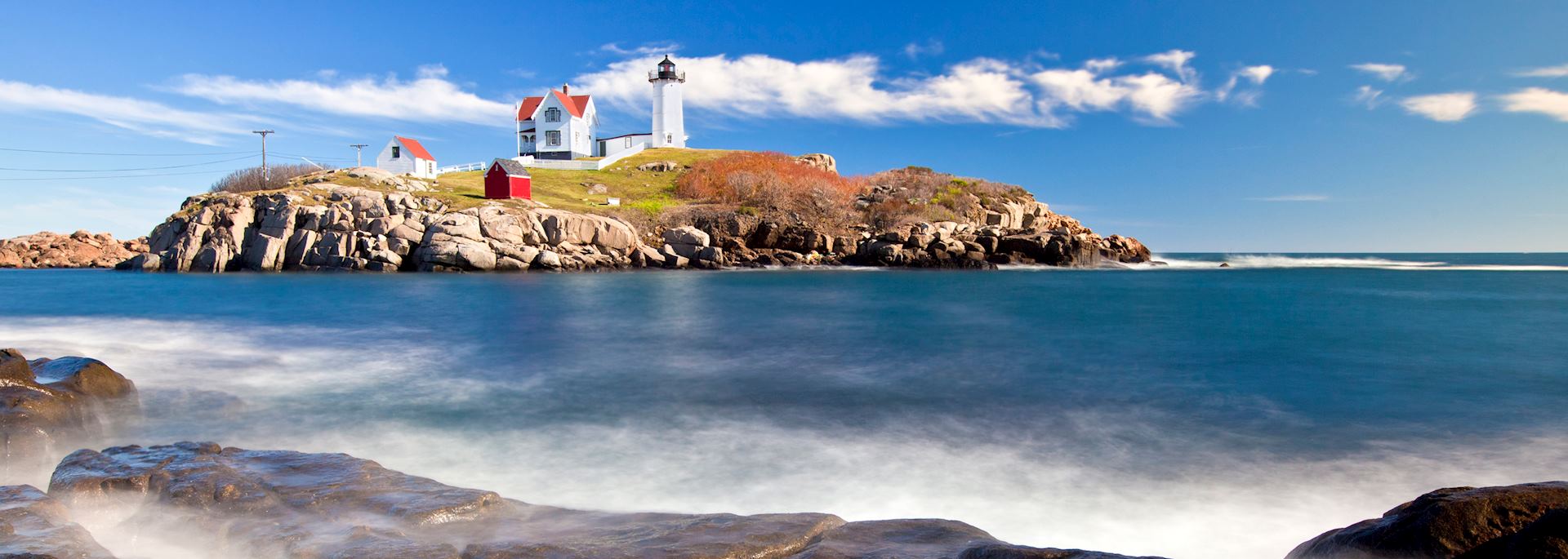 Lighthouse off the Maine coast