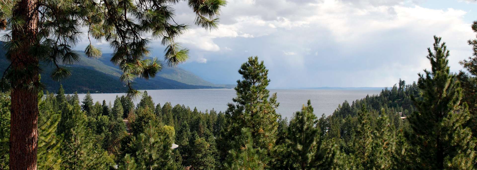 Flathead Lake near Kalispell, the USA