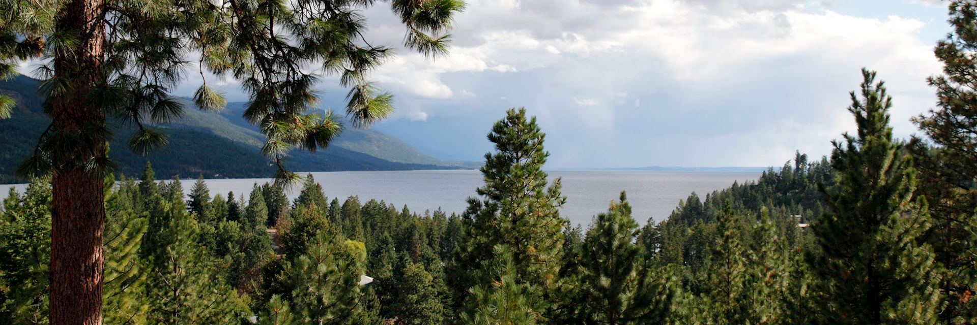 Flathead Lake near Kalispell, the USA