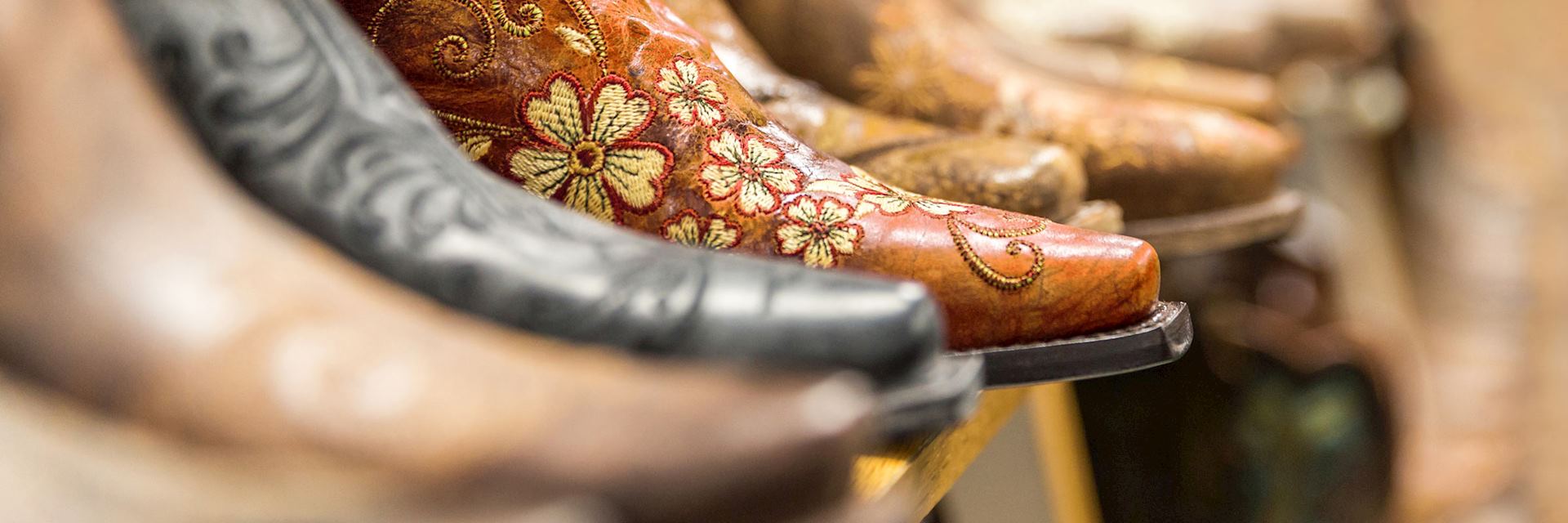 Cowboy boots at a shop in Texas