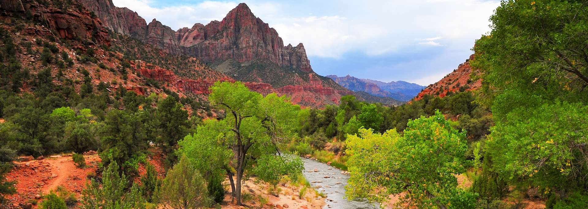 View from Canyon Junction bridge, Zion National Park