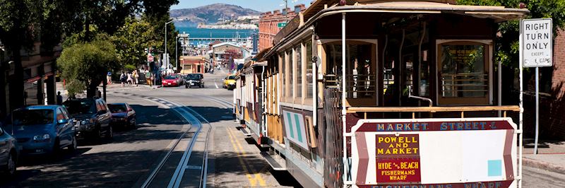 Cable car in San Francisco