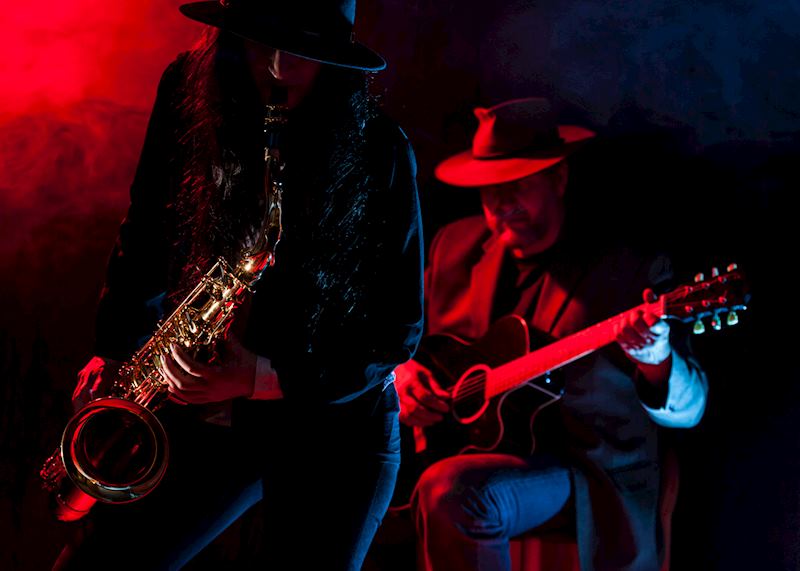 Blues saxophonist and guitarist