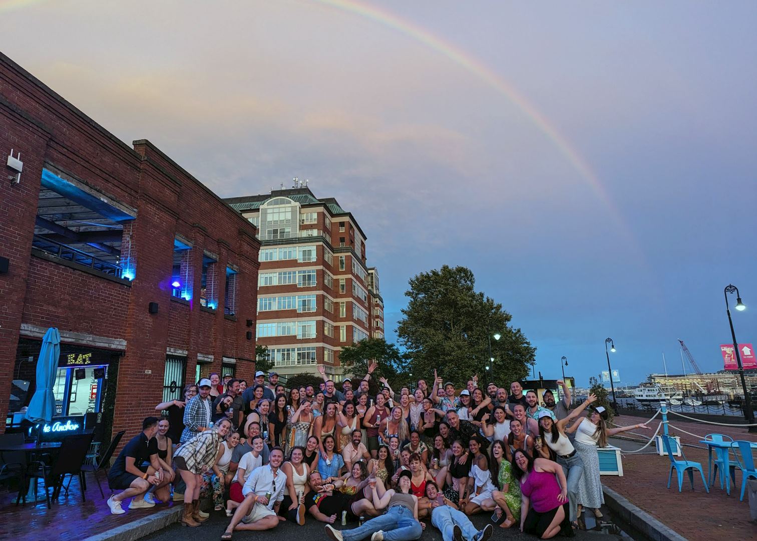 Staff outside the Audley Boston office