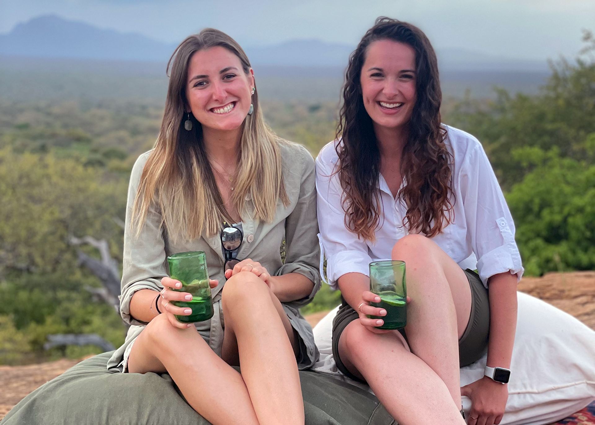 Audley specialists having sundowners on safari