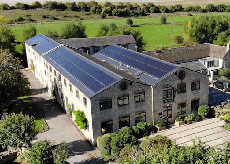 Solar panels on the Witney office