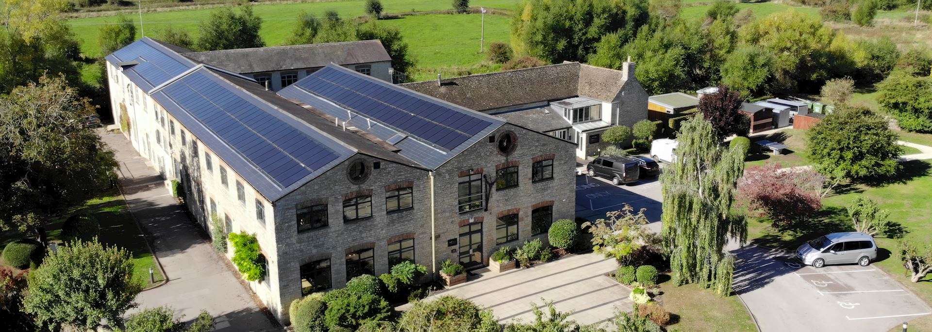 Solar panels at Old Mill offices, Witney