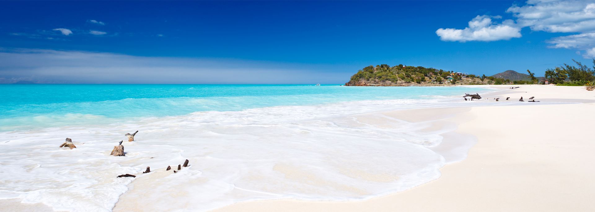 Deserted beach on Antigua