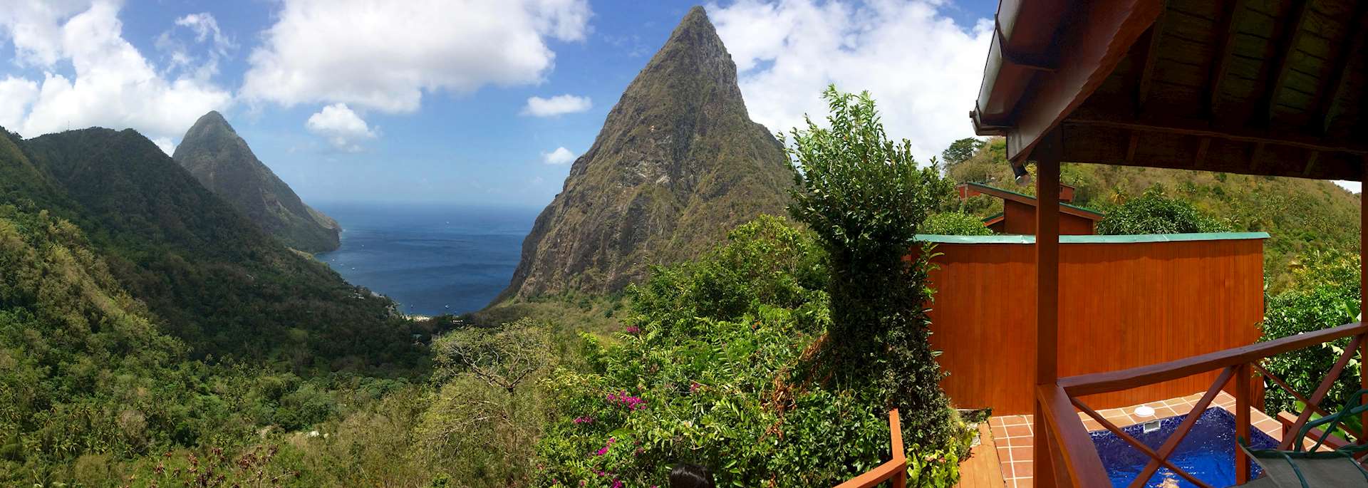 View of the Pitons, Saint Lucia