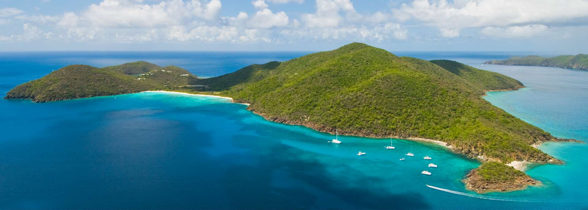 Guana Island from the air, British Virgin Islands
