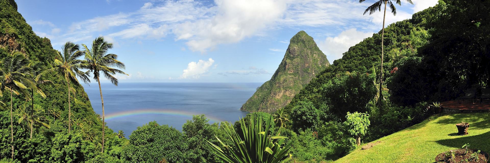 One of the two Pitons (volcanic mountains) on St Lucia