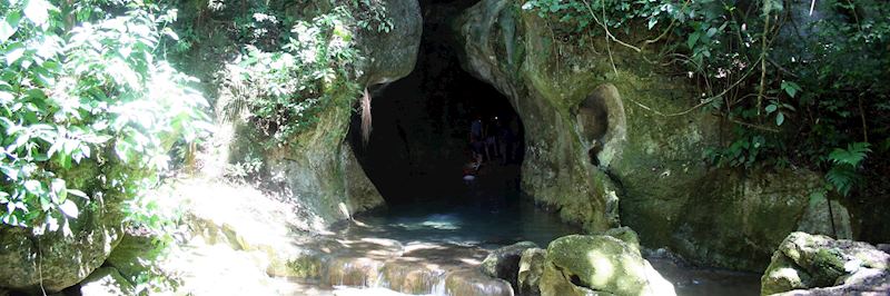 The entrance to Actun Tunichil Muknal Caves
