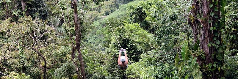 Zip-lining in Arenal National Park
