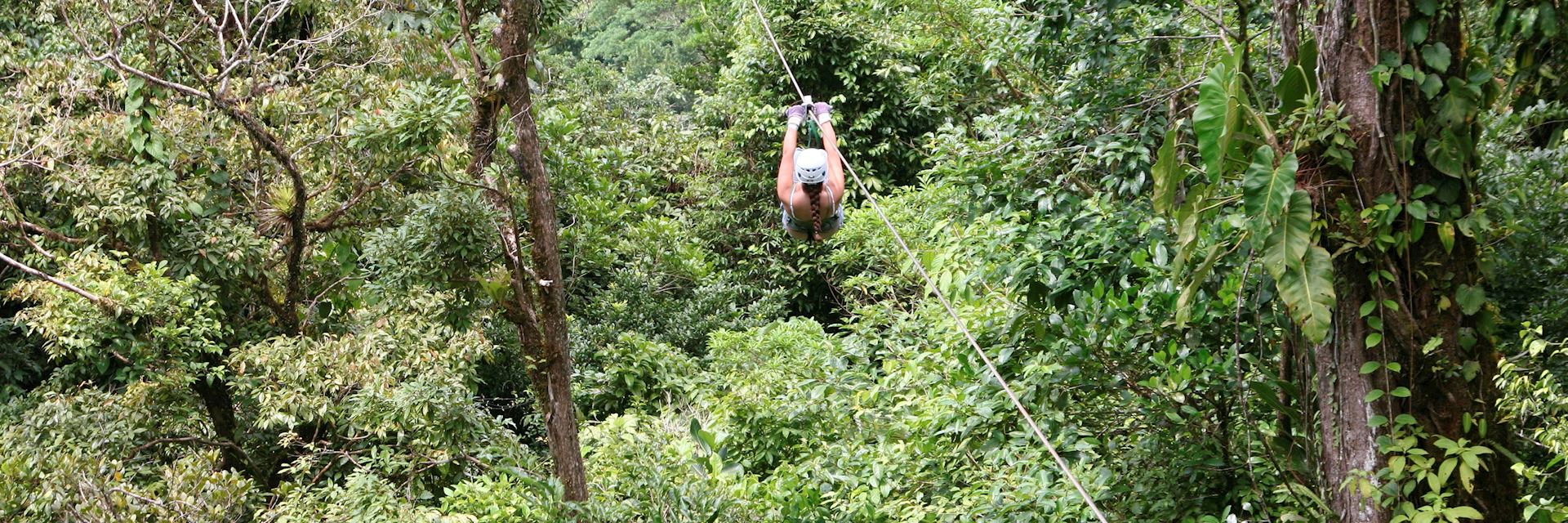 Zip-lining in Arenal National Park