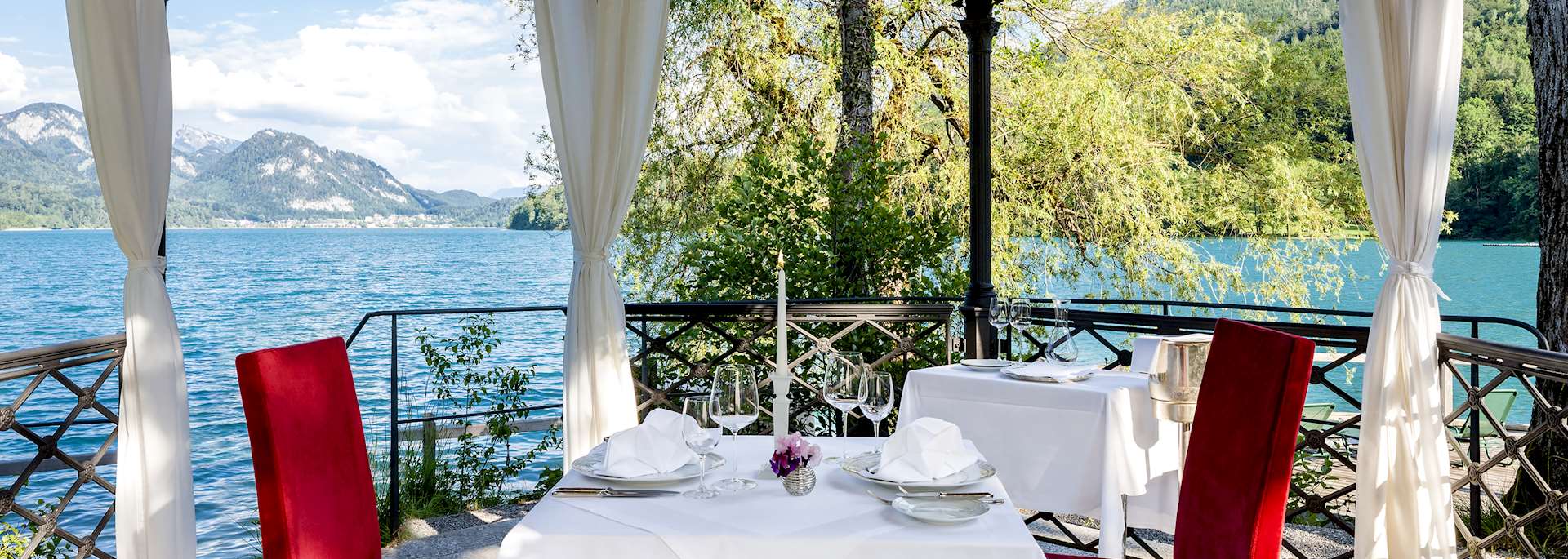 Schloss Fuschl outside dining