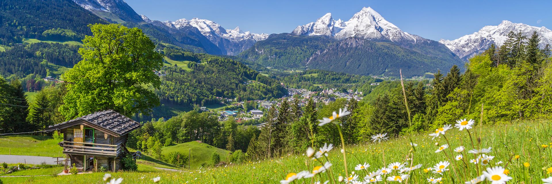Austrian mountain village in summer