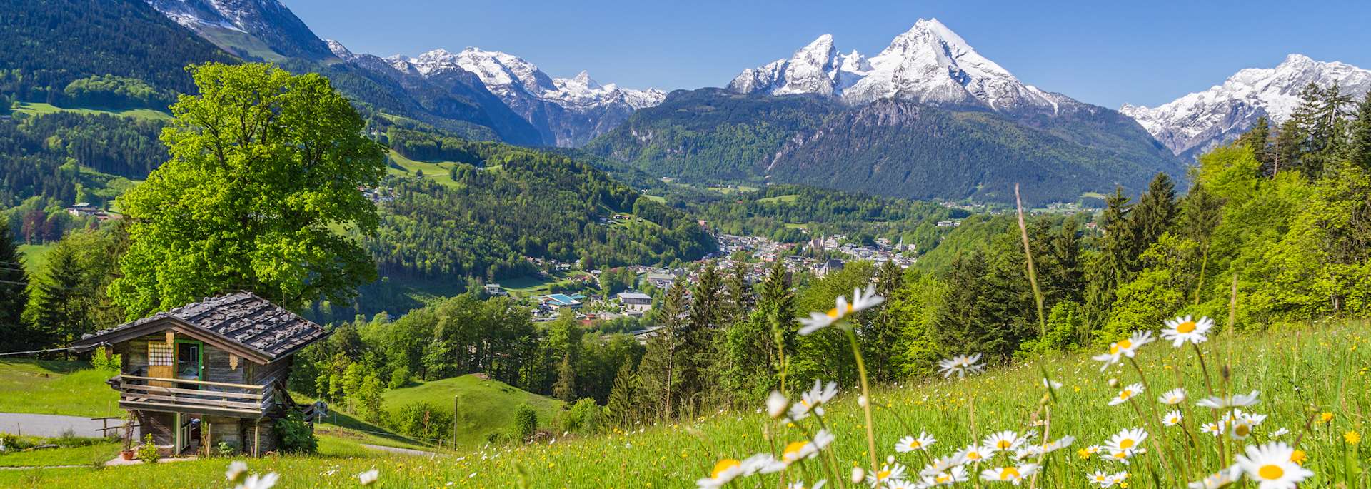 Austrian mountain village in summer