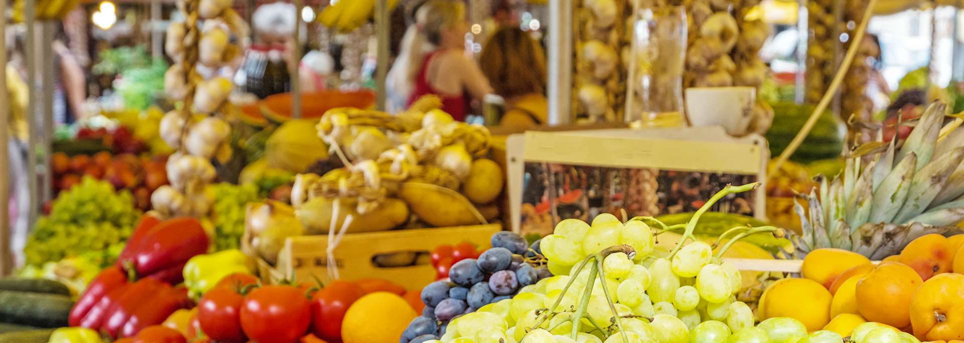 Fresh fruit market stall, Trogir