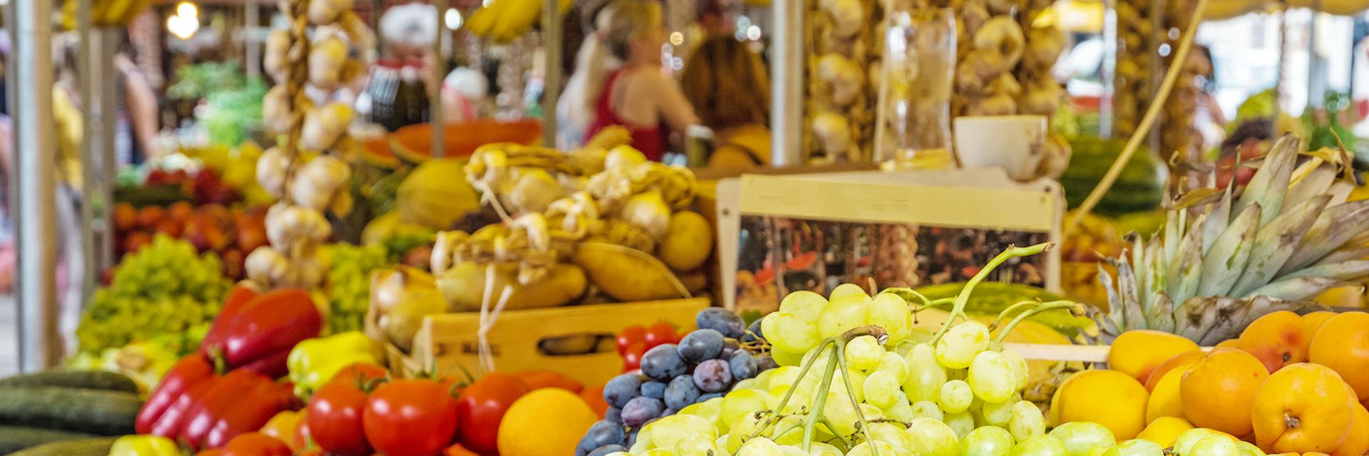 Fresh fruit market stall, Trogir