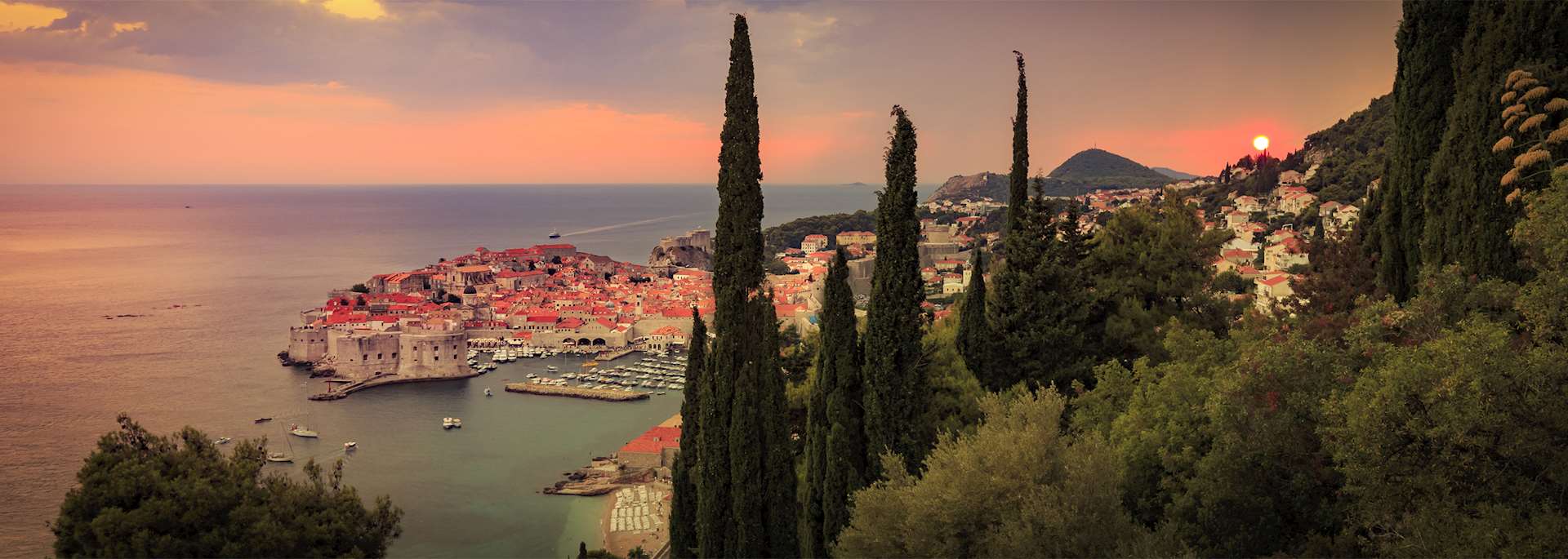 Sunset over Dubrovnik