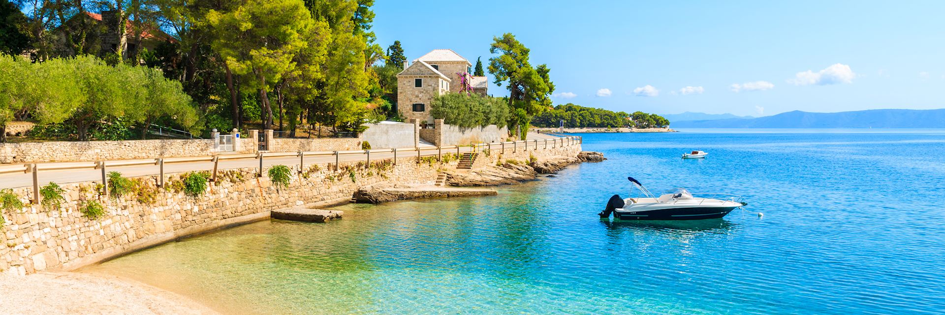 Beach in Sumartin town on Brač island